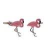 Klassieke manchetknopen - met roze flamingoManchetknopen