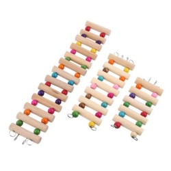 Houten brug met 5 ladders - speelgoed voor vogels / papegaaienVogels