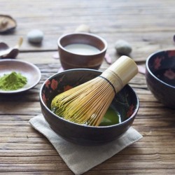 Japanisches Matcha-Tee-Set - Bambusbesen - Schaufel - Teelöffel - 3 Stück