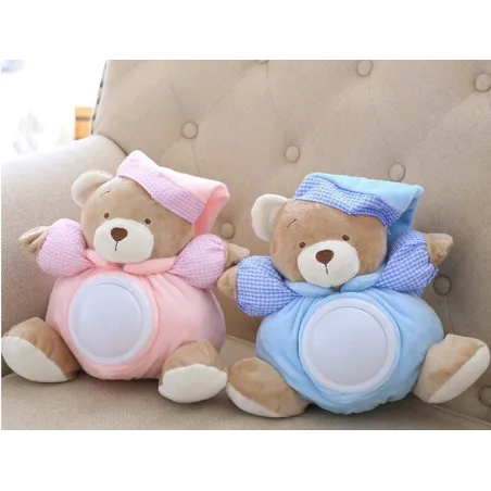 Pluche teddybeer - met geluid / licht - 25cmKnuffels