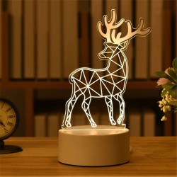 Acrylic LED night light - 3D neon lamp - elk / bear / unicorn / SantaLights & lighting