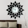European style - quartz wall clock - black petals with crystals - 36cmClocks