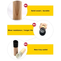 Wooden salt / pepper / herbs grinder - adjustable ceramic rotorMills - Grinders