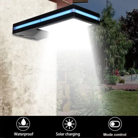 144 LED - buitenlamp op zonne-energie met bewegingssensor - waterdichtSolar verlichting