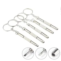3 in 1 schroevendraaier sleutelhanger - mini schroevendraaier set - 2 stuksSleutelhangers