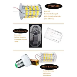 E26 - E27 - E14 - E12 - B22 - GU10 - G9 - 12V-24V - 5730 SMD - LED-lampE14