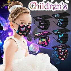 Beschermende gezichts-/mondmaskers - wegwerp - 3-laags - voor kinderen - vlinders bedrukt - 10 stuksMondmaskers