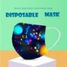 Beschermende gezichts-/mondmaskers - wegwerp - 3-laags - voor kinderen - kleurrijke sterren - 50 stuksMondmaskers
