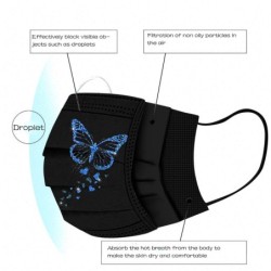 Gesichts- / Mundschutzmasken - Einweg - 3-lagig für Erwachsene - Schmetterlings- / Herzdruck - 10 Stück
