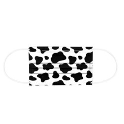 Protective face / mouth masks - disposable - 3-ply - milk cow - black white spots print - 50 piecesMouth masks