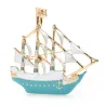 Enamel sailboat - elegant broochBrooches