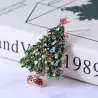 Groene kristallen kerstboom - modieuze brocheBroches