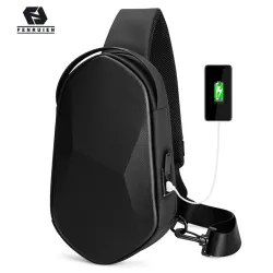 Fenruien - schouder / crossbody tas - met USB oplaadpoort - waterdichtTassen