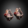 Elegant rose gold stud earrings - four color zircon - butterflies shapedEarrings