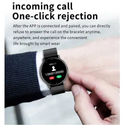 LUIK - Smart Watch - volledig touchscreen - fitnesstracker - bloeddruk - waterdicht - Bluetooth - Android IOSSmart-Wear