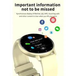 LUIK - Smart Watch - volledig touchscreen - fitnesstracker - bloeddruk - waterdicht - Bluetooth - Android IOSSmart-Wear