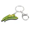 Metalen sleutelhanger - met acryl groene paprika'sSleutelhangers
