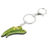 Metalen sleutelhanger - met acryl groene paprika'sSleutelhangers