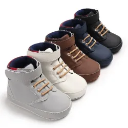 Leren babyschoenen - antislip - enkellengteSchoenen