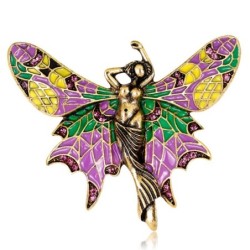 Wilde zeemeermin - vlinder met kleurrijke vleugels - elegante brocheBroches