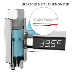 Watertemperatuurmeter - thermometer - LED LCD display - 360 graden draaibaar - voor douche / badBadkamer & Toilet