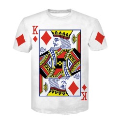 Klassisches Kurzarm-T-Shirt – 3D-gedruckte Pokerspielkarten