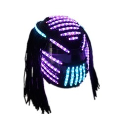 Lichtgevende LED-helm - RGB - watervaleffect - feestoutfit - maskerades / HalloweenKostuums
