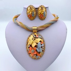 Luxe sieradenset - halsketting / oorbellen / armband / ring - Afrikaanse stijlSieradensets
