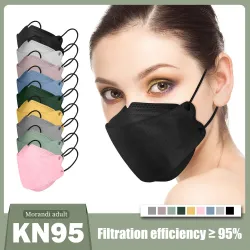 Gezicht / mondbeschermende gezichtsmaskers - antibacterieel - 3-laags - 4D design - FPP2 - KN95Mondmaskers
