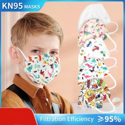 Gezichts/mondbeschermende maskers - antibacterieel - 5-laags - FPP2 - KN95 - voor kinderenMondmaskers
