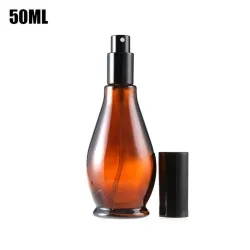 Glazen sprayflacon - donkerbruin - zonbescherming - cosmetisch / parfummonstercontainerParfum