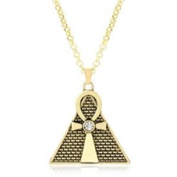 Egyptian pyramid / cross pendant - with necklaceNecklaces