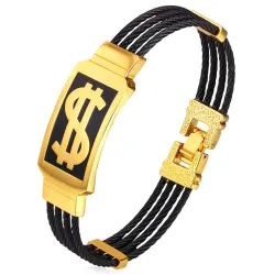 Armband met Amerikaans dollarpatroon - 316L roestvrij staalArmbanden