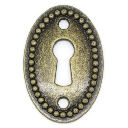 Ovaal sleutelgatslot - meubeldecoratie - antiek brons - 10 stuksHeren sierraden