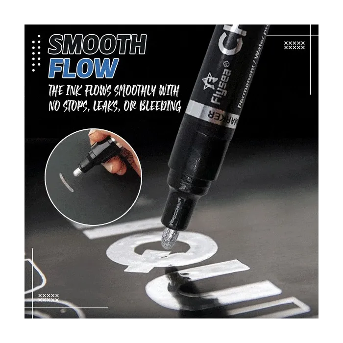 Liquid silver marker - mirror chrome finish - permanent inkPens & Pencils