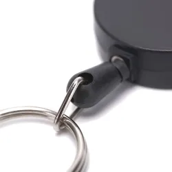 Mini telescopische sleutelhanger - oprolbaar trekkoord - met karabijnhaak - 5 stuksSleutelhangers