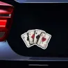 Auto vinyl sticker - Aces speelkaarten - waterdichtStickers