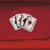 Auto vinyl sticker - Aces speelkaarten - waterdichtStickers