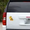 Auto / motor sticker - kleine gele bijStickers