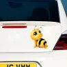 Auto / motor sticker - kleine gele bijStickers