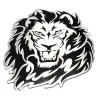 Auto / motor sticker - metalen embleem - 3D leeuwenkopStickers