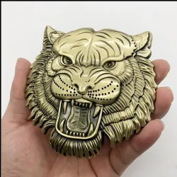 Auto / motor sticker - metalen embleem - 3D tijgerkopStickers