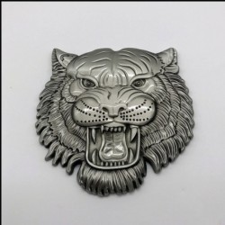 Auto / motor sticker - metalen embleem - 3D tijgerkopStickers