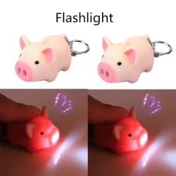 Mini varkentje met sleutelhanger - lichtgevend - met geluid / LEDSleutelhangers
