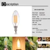 LED lamp - kaars type - dimbaar - 6W - E12 / E14E14