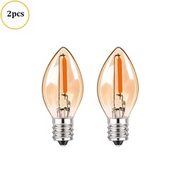 C7 - Mini-LED-Nachtlichtlampe - Kerzentyp - Bernsteinglas - E12 / E14 - 0,5 W