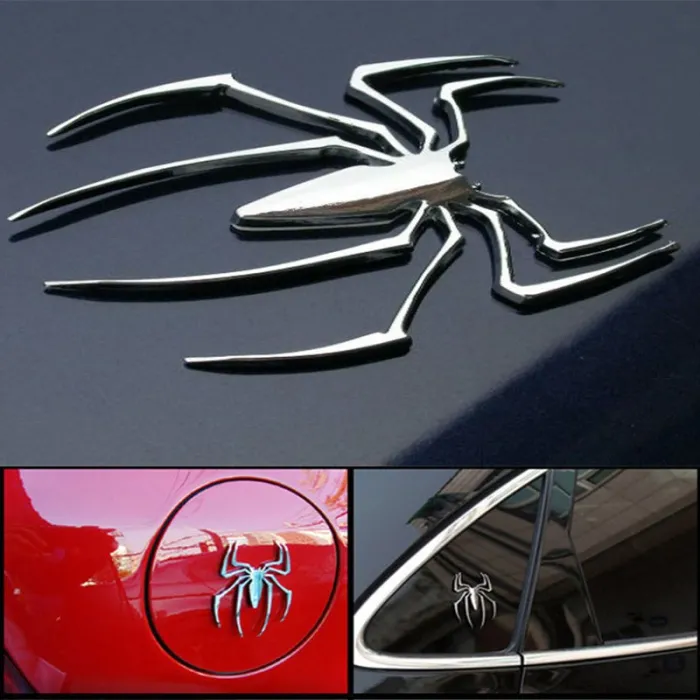3D-spin - metalen autostickerStickers