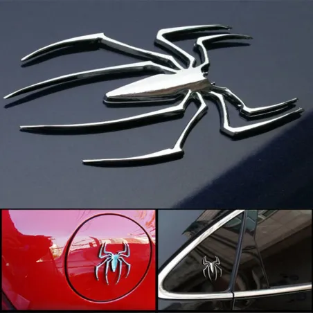 3D-spin - metalen autostickerStickers
