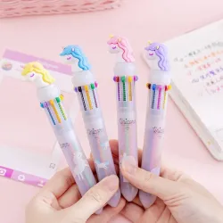 Multi gekleurde gelpen - met flamingo - 10 inktkleurenPennen & Potloden