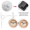 Antique wall clock - double-sided - white ironClocks